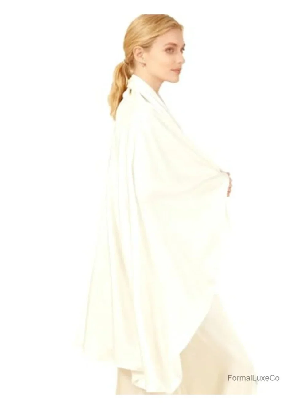 Silky Satin Scarf Shawl Wrap for Wedding Evening Dress, 28x79 in